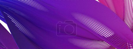Violet et Bleu Mince Courbes courbes délicates Lignes Bézier Contemporain Isolé Élégant Moderne 3D Rendu Abstrait Fond Illustration 3D de haute qualité