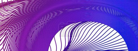 Purple and Blue Thin Curved Delicate Lines Modern Bezier Curve Delicacy Isolated Elegant Modern 3D Rendering Fondo abstracto Ilustración 3d de alta calidad