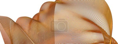 xxxxxxxxxxxx Elegante renderizado 3D moderno Fondo abstracto de líneas de metal fino dorado Ilustración 3D de alta calidad