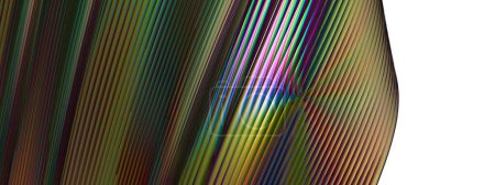Rainbow Thin Metal Lines Modern Bezier Curve Beauté Isolé Élégant Moderne 3D Rendu Abstrait Fond Illustration 3D de haute qualité