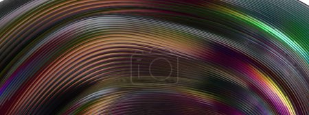 Elegant Modern 3D Rendering Abstract Background with Bezier Curve Isolated Showing the Classy Delicacy of Rainbow Thin Metal Lines High quality 3d illustration