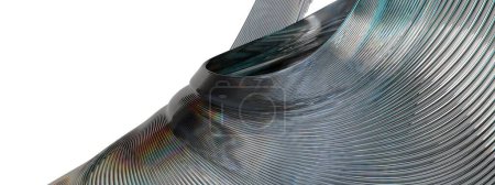 Glass Chrome Reflection and Refraction Contemporary Passionate Elegant Modern 3D Rendering Abstract Background High quality 3d illustration