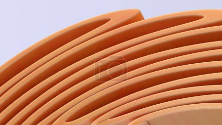 Elégant rendu 3D moderne fond abstrait avec Orange Pop bandes qui se chevauchent Art moderne Dark Atmosphère Illustration 3D de haute qualité