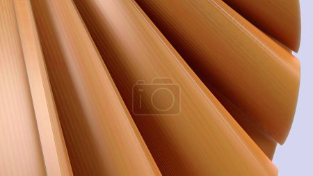 Elegant and modern 3D Rendering abstract background with a pop of orange overlapping bands and a luxurious sense of unity High quality 3d illustration