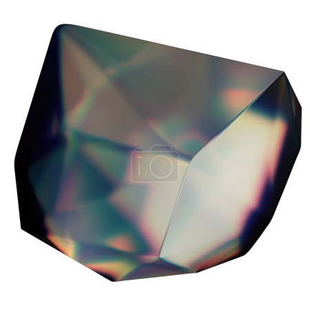 Photo for Dark atmosphere gemstone-like power stone Cool and fresh isolated Elegant and modern 3D Rendering abstract background High quality 3d illustration - Royalty Free Image