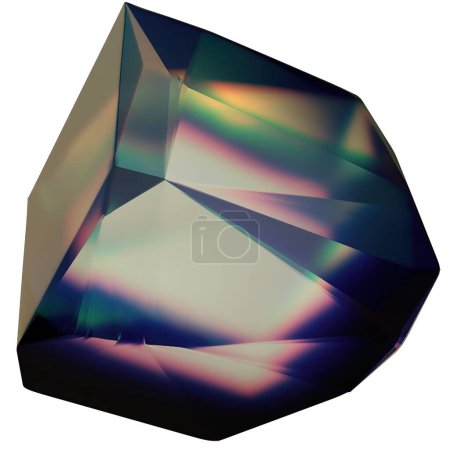 Dark atmosphere gemstone-like power stone Cool, murky isolated Elegant Modern 3D Rendering abstract background High quality 3d illustration
