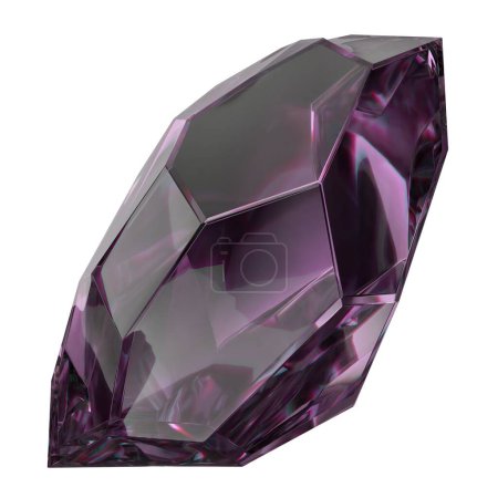 Amethyst ore-like power stone Refreshing transparent isolated Elegant Modern 3D Rendering abstract background High quality 3d illustration