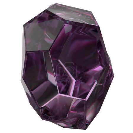 Amethyst ore-like power stone Fresh fresh isolated Elegant Modern 3D Rendering abstract background High quality 3d illustration