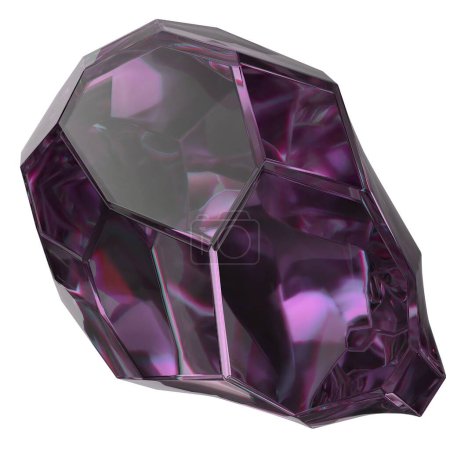 Amethyst ore-like power stone mysterious transparent isolated Elegant Modern 3D Rendering abstract background High quality 3d illustration