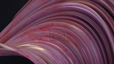 Pink Wet Cloth Folded Over Curtain-like Twisted Modern Luxury Curves Elegant Modern 3D Rendering Abstract Background High quality 3d illustration