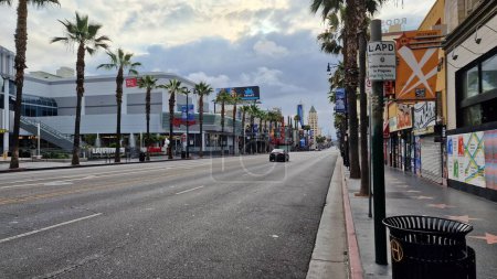 Photo for Hollywood Boulevard and the Walk of Fame form an iconic cultural landmark in Los Angeles, California, where the glitz and glamour of the entertainment industry converge, adorned with the names and stars of legendary personalities - Royalty Free Image