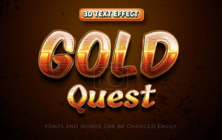 Ilustración de Búsqueda de oro efecto de texto editable 3d - Imagen libre de derechos