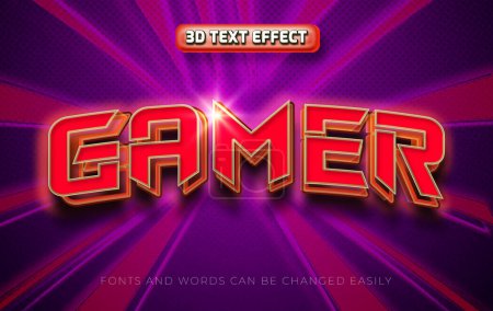 Gamer esports 3d editable text effect style