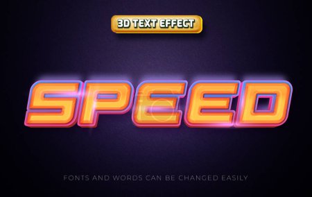 Téléchargez les illustrations : Speed 3d editable text effect style - en licence libre de droit