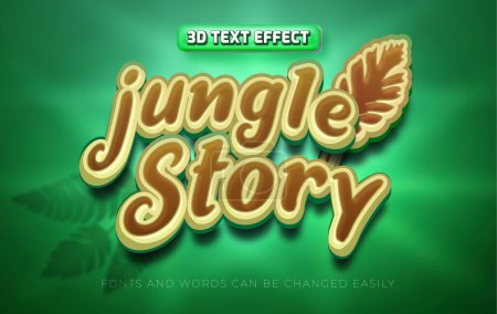 Téléchargez les illustrations : Jungle story 3d effet de texte modifiable - en licence libre de droit