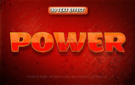 Illustration for Power gaming 3d editable text effect - Royalty Free Image