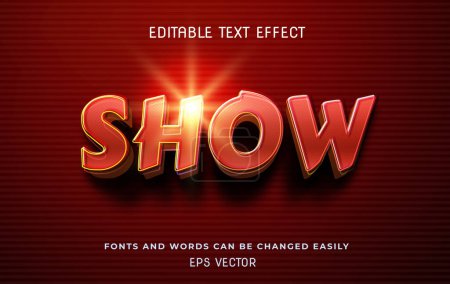 Illustration for Show 3d editable text effect - Royalty Free Image