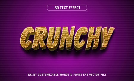 Illustration for Crunchy 3d editable text style effect - Royalty Free Image