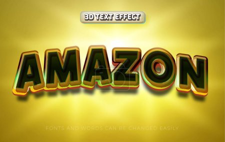 Ilustración de Amazon 3d estilo de efecto de texto editable - Imagen libre de derechos