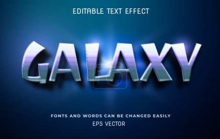 Illustration for Galaxy 3d editable text effect - Royalty Free Image