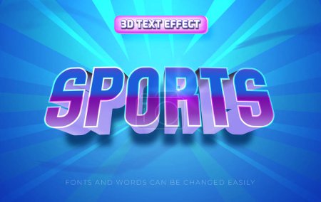 Sport 3d éditable style d'effet de texte