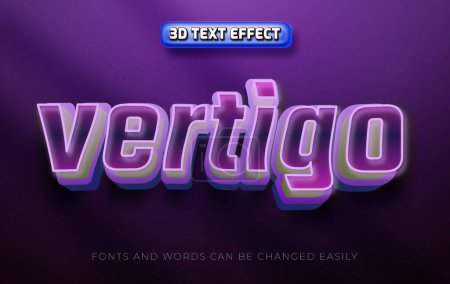 Ilustración de Vértigo 3d estilo de efecto de texto editable - Imagen libre de derechos