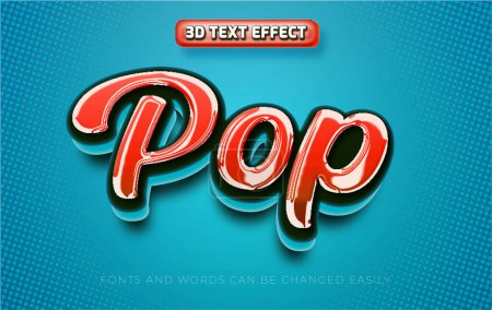 Ilustración de Pop funk 3d estilo de efecto de texto editable - Imagen libre de derechos