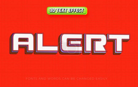 Illustration for Alert warning red text effect style - Royalty Free Image