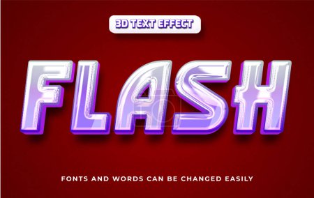 Téléchargez les illustrations : Flash 3d éditable style d'effet de texte - en licence libre de droit