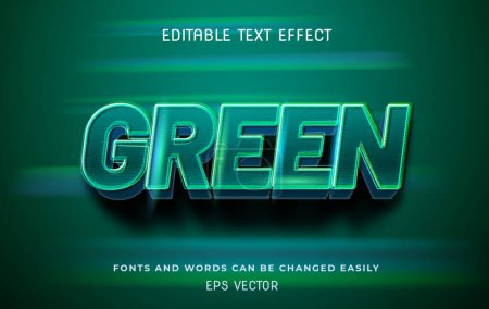Ilustración de Verde rápido efecto de texto editable 3d - Imagen libre de derechos