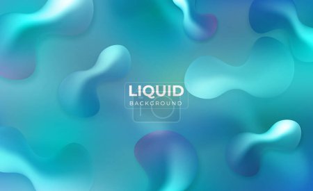 Illustration for Blue abstract liquid gradient background design - Royalty Free Image