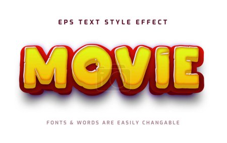 Téléchargez les illustrations : Film style d'effet de texte modifiable en 3D - en licence libre de droit