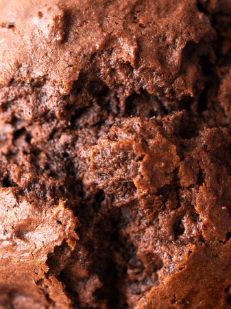 Photo for Chocolate muffins with chocolate chips inside. - Royalty Free Image