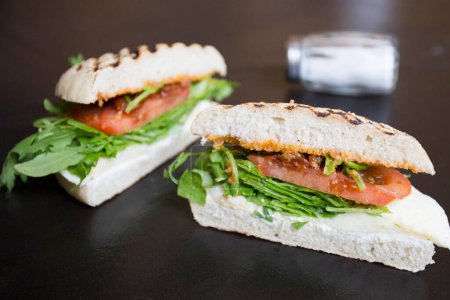 Photo for Delicious healthy vegan sandwich with vegetables - Royalty Free Image
