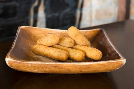 Photo for Fried mozzarella sticks with jam - Royalty Free Image