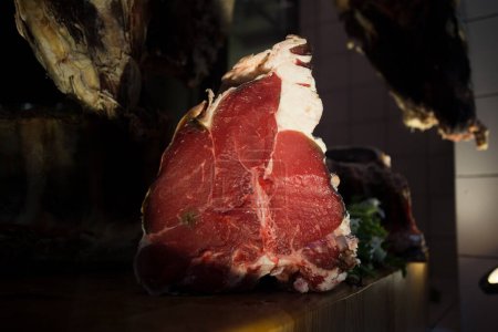 Photo for Premium beef steak meat on a dark background. - Royalty Free Image