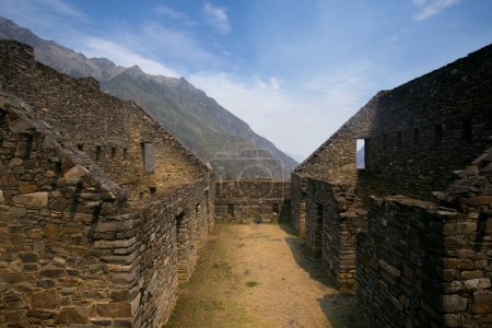 Photo for Ruins of Choquequirao, an Inca archaeological site in Peru, similar in structure and architecture to Machu Picchu. - Royalty Free Image
