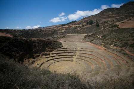 Téléchargez les photos : Terrasses agricoles dans la Vallée Sacrée. Moray en Huancavelica, Pérou - en image libre de droit
