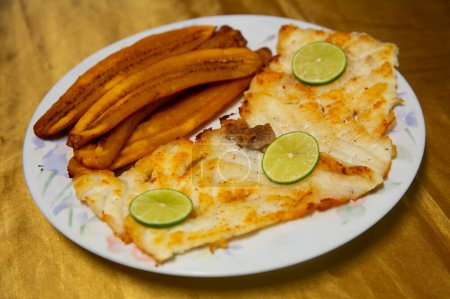 Photo for The Peruvian fish chicharrn is one of the richest dishes in Latin American cuisine, since its crunchy texture and the touch of garlic and coriander - Royalty Free Image
