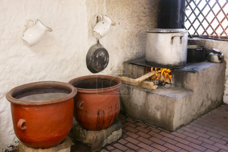 Téléchargez les photos : Chicha morada est une boisson originaire de la région andine du Pérou. Le principal ingrédient de la boisson est le maïs culli ou ckolli, qui est une variété péruvienne de maïs violet qui est largement cultivé dans les Andes. - en image libre de droit