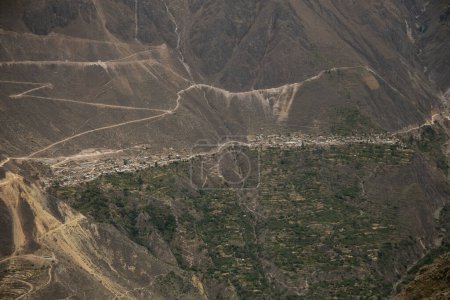 Foto de Vistas de la ciudad de Tapay durante un paseo por el Cañón del Colca en Perú. - Imagen libre de derechos