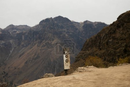 Photo for Hike through the Colca Canyon following the route from Cabanaconde to the Oasis. - Royalty Free Image