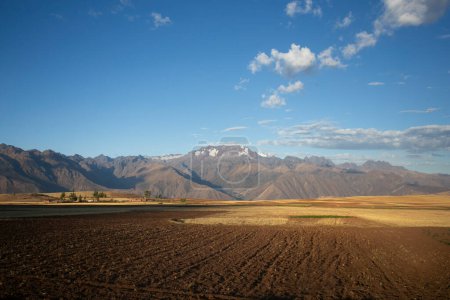 Photo for Views of the mountain range from the sacred valley in Maras in Peru. - Royalty Free Image