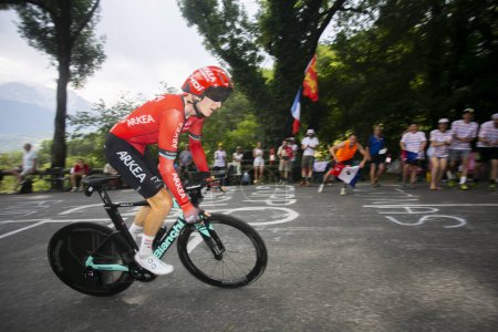Foto de Domancy, Francia 18 de julio de 2023: SIMON GUGLIELMI (TEAM ARKEA - SAMSIC FRA) en la etapa de contrarreloj del Tour de France 2023. - Imagen libre de derechos