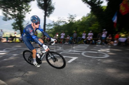 Photo for STEFAN KNG (GROUPAMA - FDJ FRA) in the time trial stage at Tour de France 2023. - Royalty Free Image
