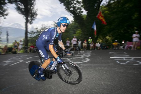 Photo for Domancy, France 18th July 2023: CHRISTOPHER HAMILTON (TEAM DSM - FIRMENICH NED) in the time trial stage at Tour de France 2023. - Royalty Free Image