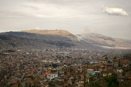 Photo for Panoramic view of the city of Cusco, city of the Andes in Peru. - Royalty Free Image