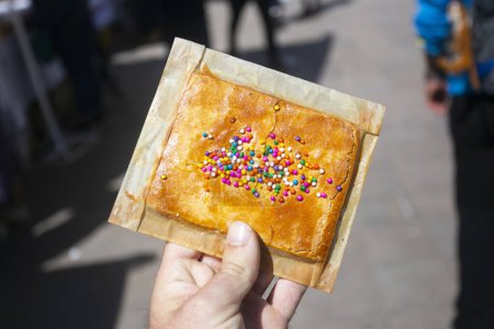 Photo for Sweet empanadas from the city of Cusco. Traditional sweet of Holy Week in Peru. - Royalty Free Image