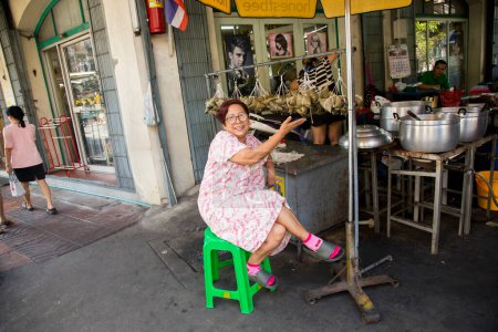 Photo for Bangkok, Thailand; 1st January 2023: Street food stall on the streets of Bangkok. - Royalty Free Image