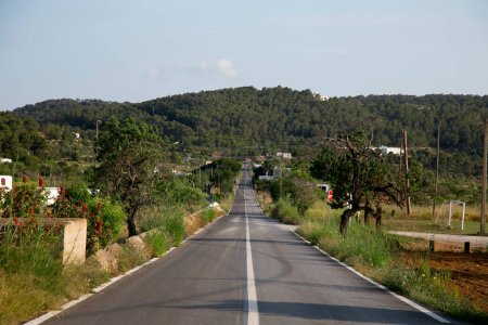 Photo for Road on the island of Ibiza near the town of Santa Agnes de Sa Corona. - Royalty Free Image